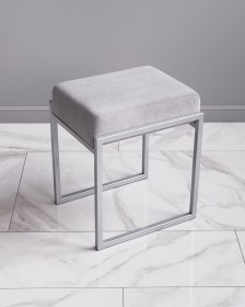 Фото стула для макияжа серый-серебро Johny Wood