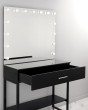 Гримерный стол для визажиста черный 110 см light — предпросмотр изображения 6
