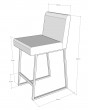 Барный стул визажиста хром - зеленый — предпросмотр изображения 7