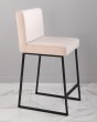 Барный стул визажиста бежевый-черный — предпросмотр изображения 1