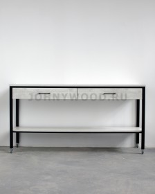 Гримерный стол с ящиками для визажиста бетон пайн