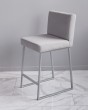 Барный стул визажиста светло-серый - серебро — предпросмотр изображения 1