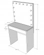 Гримерный стол бетон 100 см — предпросмотр изображения 8