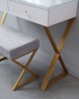 Консольный стол с ящиками белый + золото — предпросмотр изображения 2