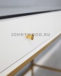 Туалетный столик с прозрачной столешницей белый / золото — предпросмотр изображения 6
