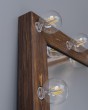 Зеркало в деревянной раме с  лампочками "Грецкий орех" — предпросмотр изображения 4