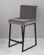 Барный стул визажиста графитовый серый-черный — предпросмотр изображения 2