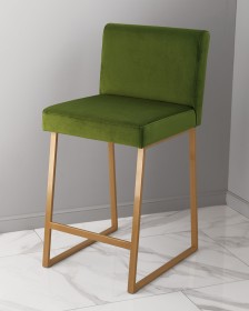 Фото барного стула визажиста золотого-зеленого Johny Wood