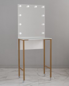 Гримерный стол для визажиста золотой 70 см Light