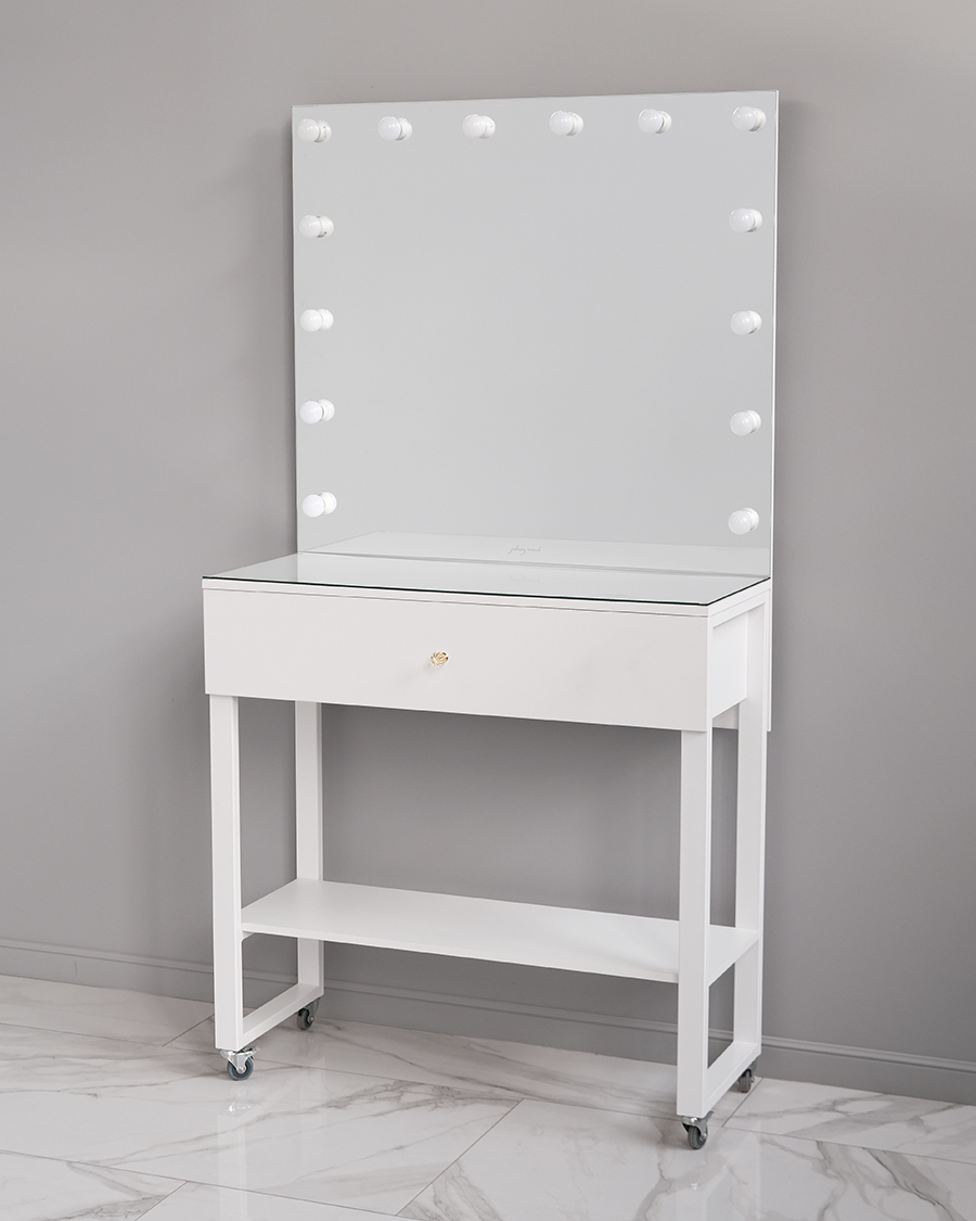 Гримерный стол для визажиста белый 100 см Light